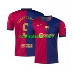 Camisolas de futebol FC Barcelona Robert Lewandowski 9 Equipamento Principal 2024/25 Manga Curta